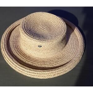 Kate Lord Women's Straw Hat M/L Players PGA Golf Sun Protection